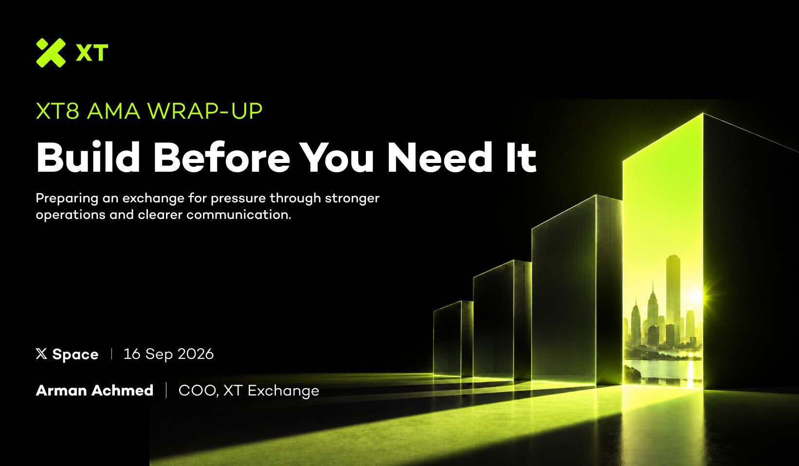 XT Exchange at Eight: Building Before You Need It