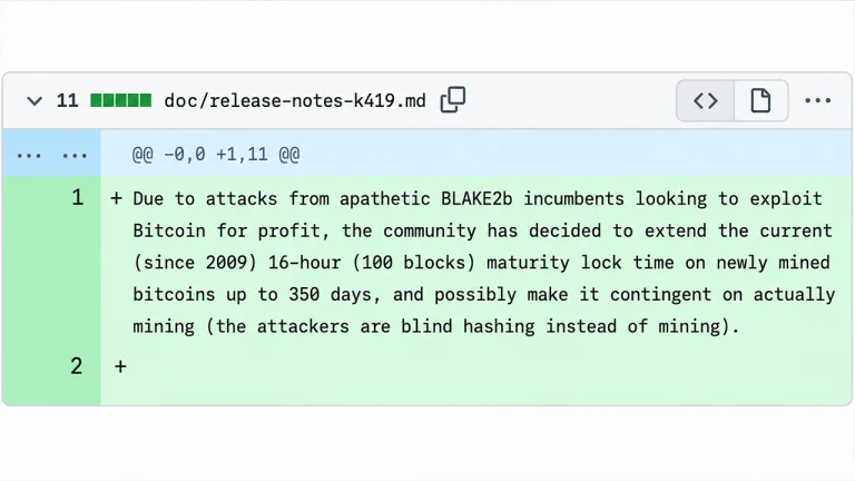 BLAKE2b Bitcoin Fork Wants Miners to Wait 45 Days to Touch Their Coins