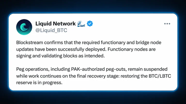 L-BTC Peg-Out Still Shut Down as Blockstream Refuses Hacker Demand