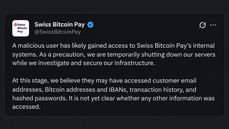 Swiss Bitcoin Pay Just Went Dark After a Mysterious Intruder