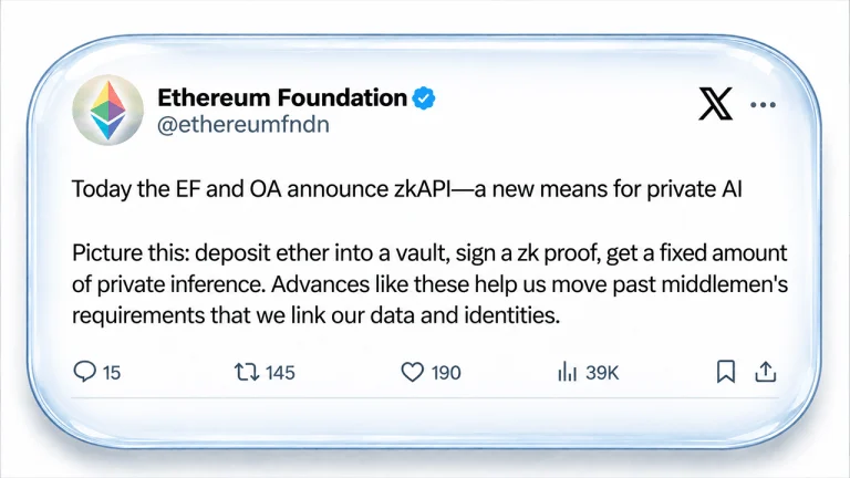 Ethereum’s zkAPI Gives AI Payments a Privacy Cloak With a Catch