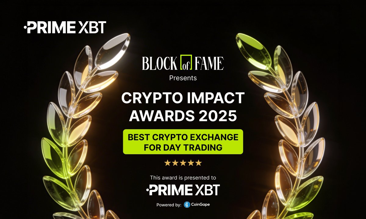 PrimeXBT Recognised as Best Exchange for Day Trading 2025 as Crypto–TradFi Convergence Accelerates
