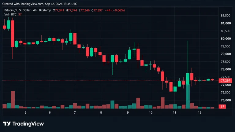 Bitcoin Price Takes a $3,215 Ride Just to Land Back at $77K
