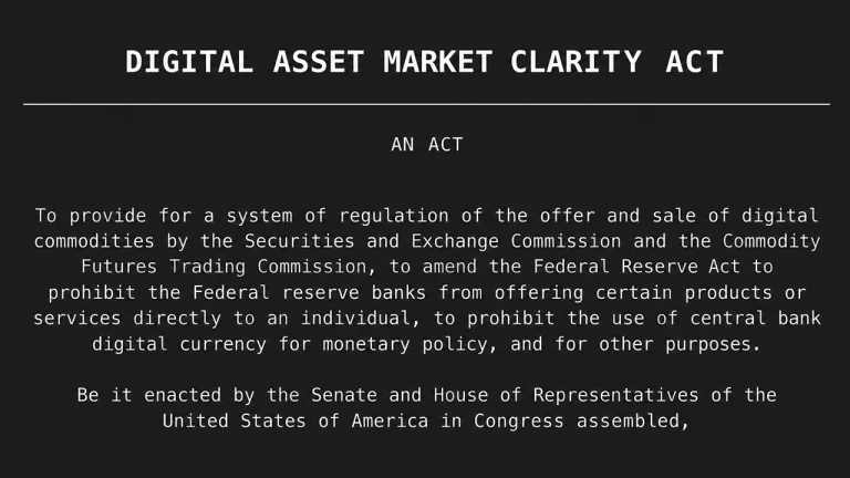CLARITY Act Needs 60 Votes Today Just to Reach the Real Vote