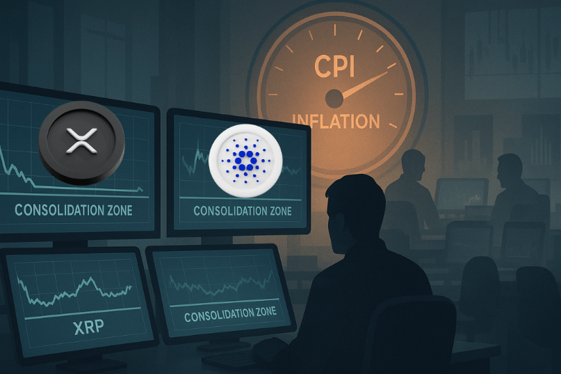 Risk Appetite Returns as Traders Eye Inflation Data: XRP and ADA in Consolidation Mode
