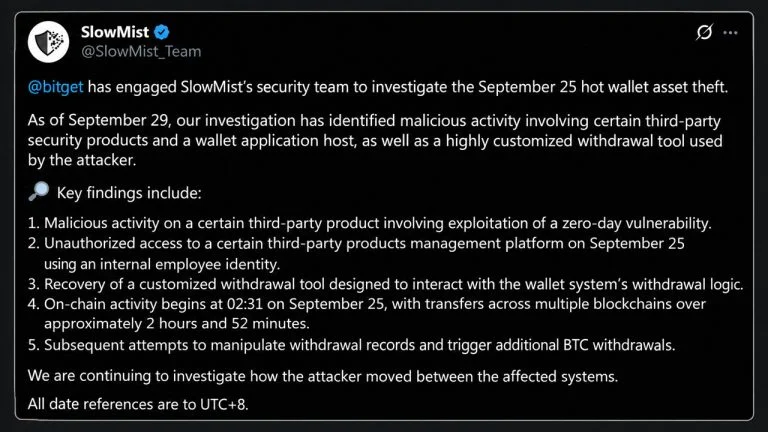 Bitget Hackers Were Inside the Exchange for 25 Days Before $388M Heist