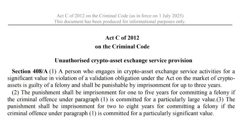 Hungary Repeals Strict Crypto Rules to Align With EU MiCA Framework