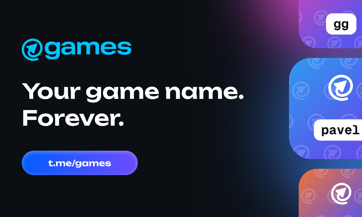 @games Launches Games Names for Decentralized Gaming Names and Profiles on TON