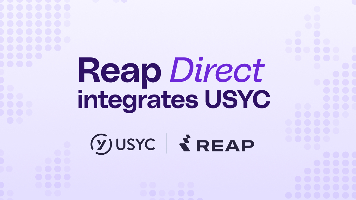 Reap Integrates USYC to Advance Treasury Capabilities for Global Businesses