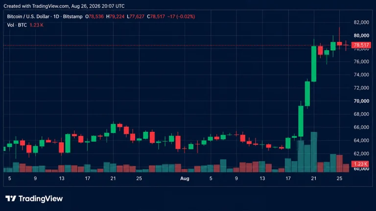 Bitcoin Price Slams Into $79K Wall as Rally Momentum Starts Fading