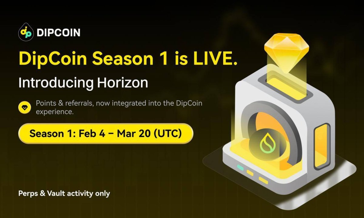 DipCoin Launches Season 1: Horizon (Points & Referral System), an Incentive Framework for Perpetual Trading