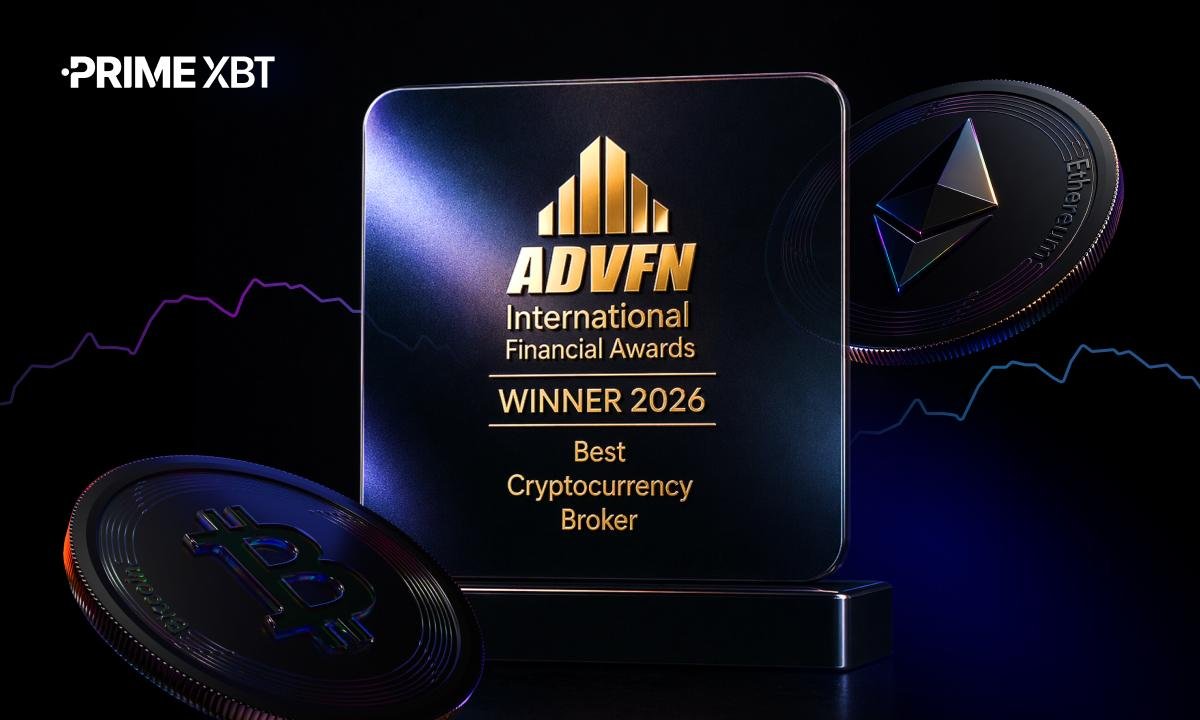 PrimeXBT wins ‘Best Cryptocurrency Broker’ award from ADVFN
