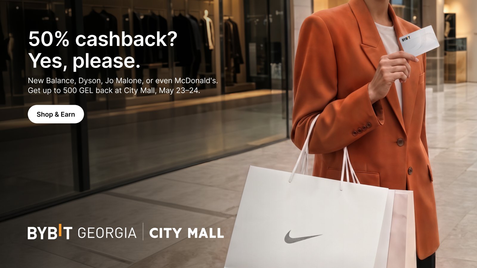 Bybit Georgia and City Mall Launch Cashback Campaign for Bybit Card Users