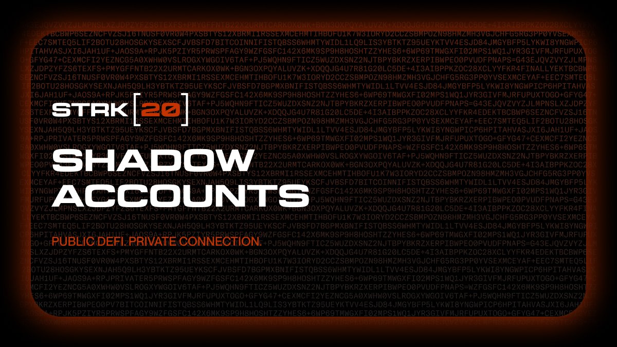 Starknet Crypto Shadow Accounts Separate DeFi Identity From Activity