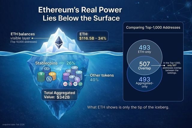 The Real Top You’ve Never Seen: Inside Ethereum Rich List by Aggregated USD Holdings