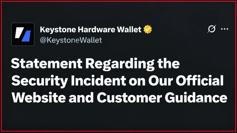 Keystone Breach Deepens as 18,835 Crypto Hardware Wallets Face Destruction