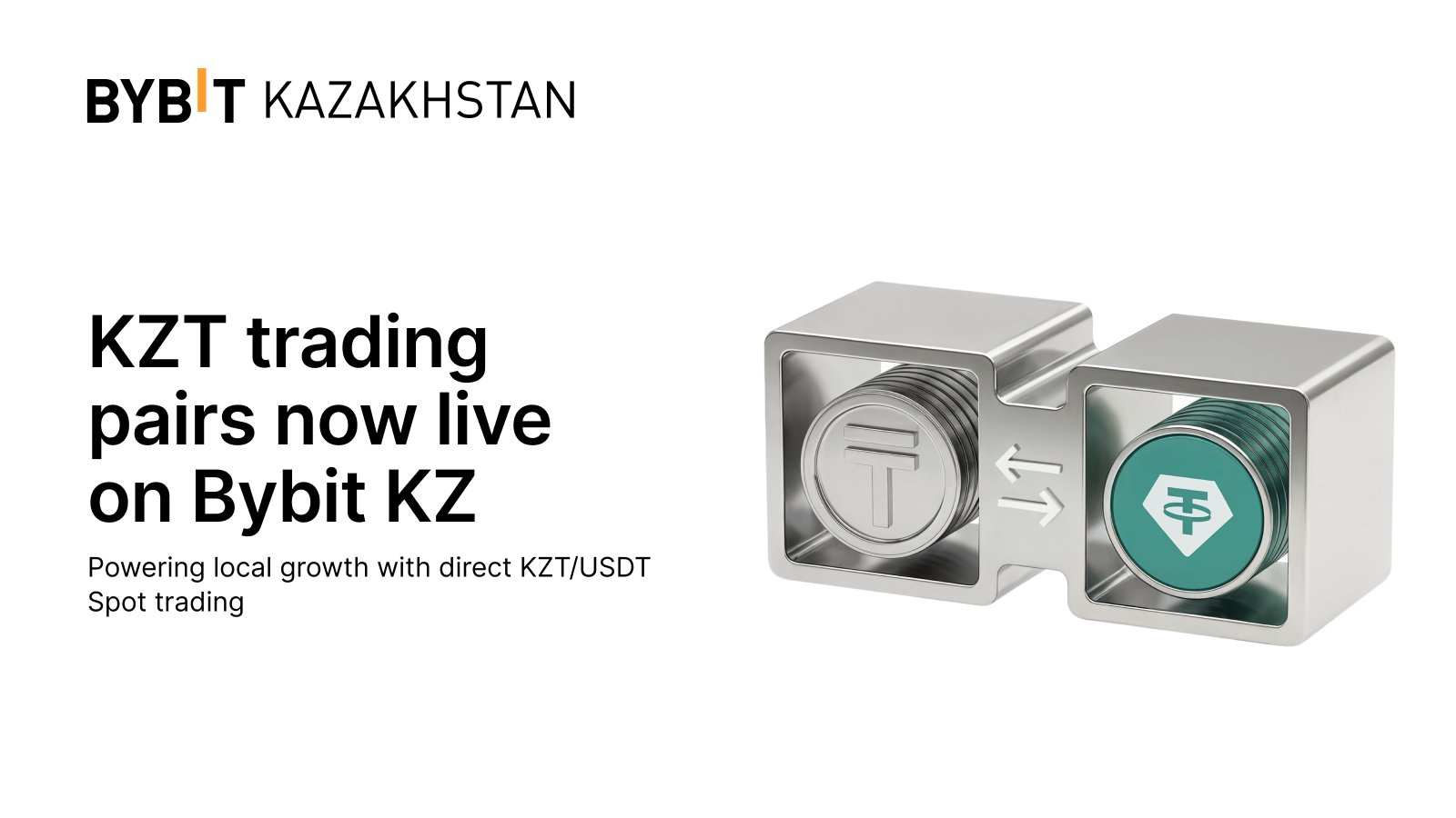 Bybit Kazakhstan launches KZT/USDT spot trading, enabling direct access to crypto markets using local currency