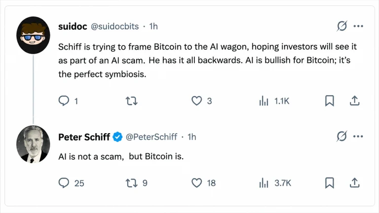 Peter Schiff Says AI Could Turn Into Bitcoin’s Biggest Threat