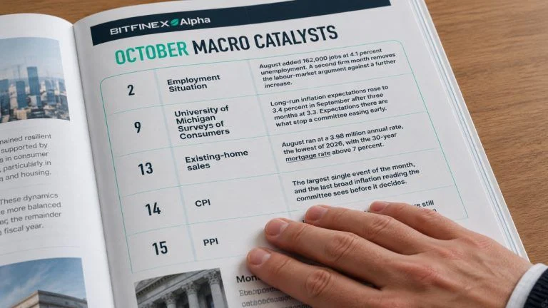 Bitfinex Lists 17 Macro Catalysts That Could Move Bitcoin in October