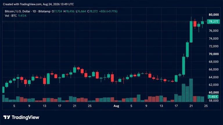 Bitcoin Price Storms Past $79K Before Hitting Resistance Near $80K
